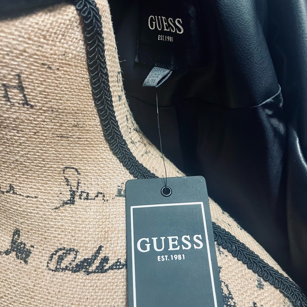 Guess by Marciano Black Faux Leather Peplum Moto Jacket - Picture 15 of 16